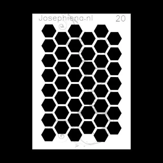 Afbeeldingen van Honingraat - stencil - A6S020