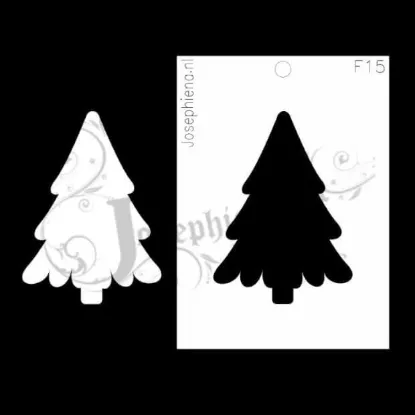 Afbeeldingen van Kerstboom - figuur-stencil - A6F015