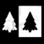 Picture of Christmas tree - figure stencil - A6F015