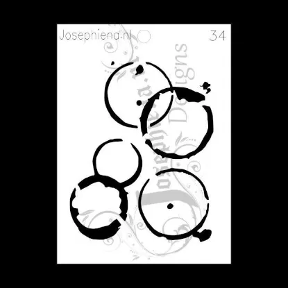 Afbeeldingen van Koffievlekken - stencil - A6S034