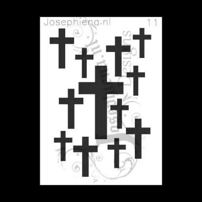 Picture of Crosses - stencil - A6S011