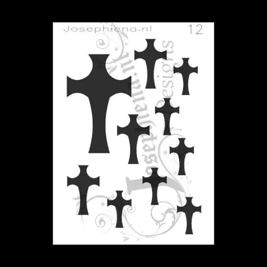 Afbeeldingen van Kruizen - stencil - A6S012