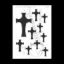 Picture of Crosses 2 - stencil - A6S012