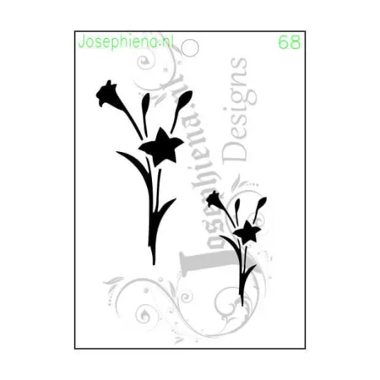 Afbeeldingen van Lelietje - Stencil van Josephiena`s - A6S068