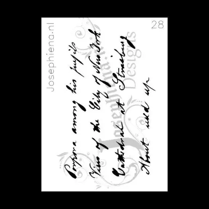 Afbeeldingen van Script - stencil - A6S028