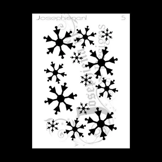 Afbeeldingen van Sneeuw - stencil - A6S005