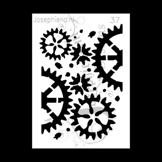 Afbeeldingen van Tandwielen - stencil - A6S037