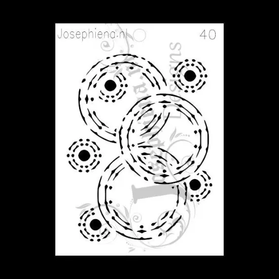 Afbeeldingen van Versleten cirkels - stencil - A6S040