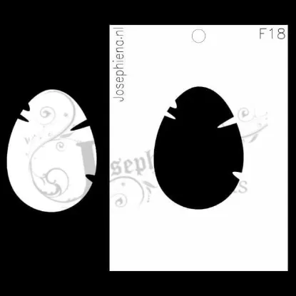 Afbeeldingen van Versleten Ei - figuur-stencil - A6F018