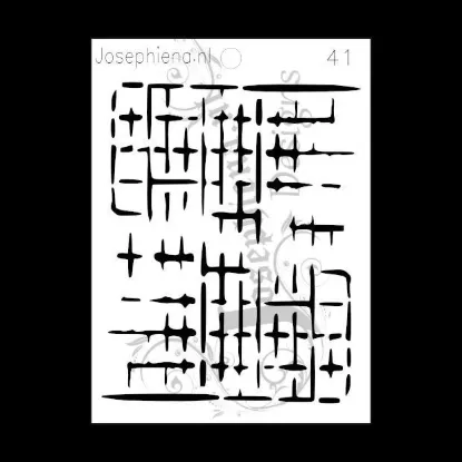 Afbeeldingen van Versleten raster - stencil - A6S041