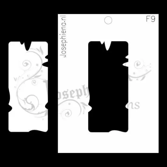 Afbeeldingen van Versleten Rechthoek - figuur-stencil - A6F009