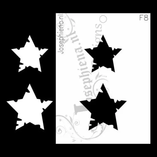 Afbeeldingen van Versleten Sterren - figuur-stencil - A6F008