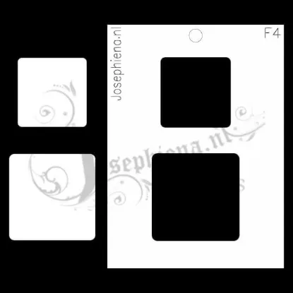 Afbeeldingen van Vierkanten - figuur-stencil - A6F004