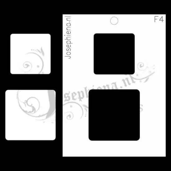 Afbeeldingen van Vierkanten - figuur-stencil - A6F004