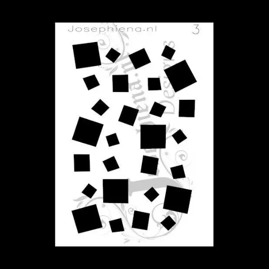 Afbeeldingen van Vierkanten - stencil - A6S003