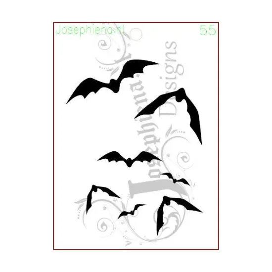 Afbeeldingen van Vleermuizen - stencil - A6S055