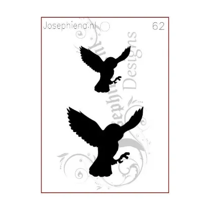 Afbeeldingen van Vliegende uil - stencil - A6S062