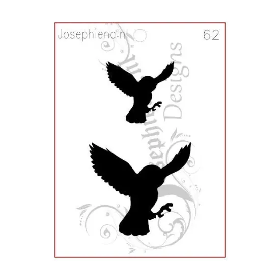 Afbeeldingen van Vliegende uil - stencil - A6S062