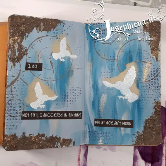 Afbeeldingen van Vliegende uil - stencil - A6S062