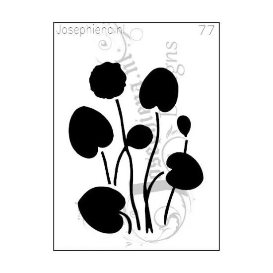 Afbeeldingen van Waterlelie - stencil - A6S077