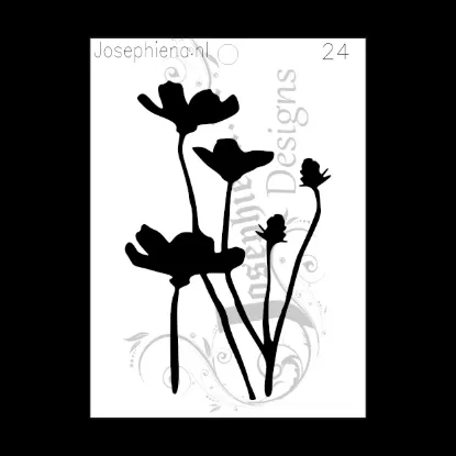 Afbeeldingen van Wilde bloemen 2 - stencil - A6S024