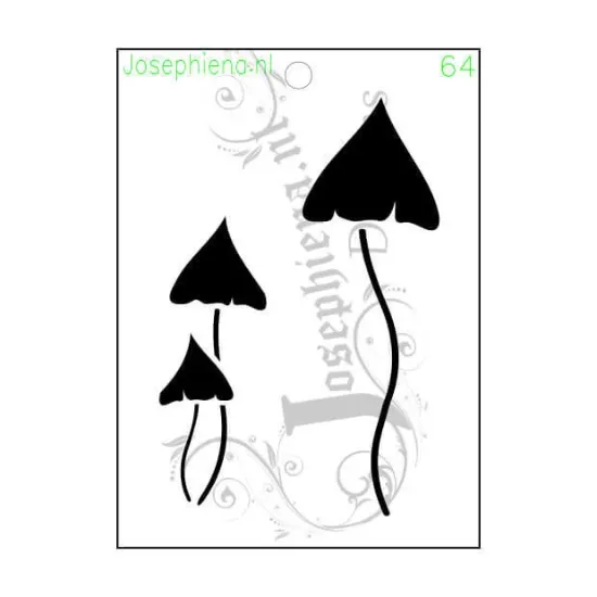 Afbeeldingen van Zwammen - Stencil van Josephiena`s - A6S064