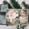 Afbeeldingen van Dennenappel met tak - stencil - A5S025