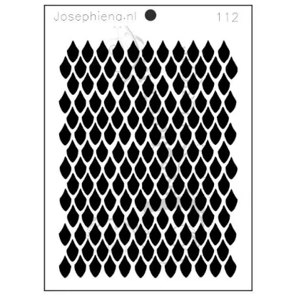 Afbeeldingen van Draken schubben - Josephiena's stencil A5 - A5S112