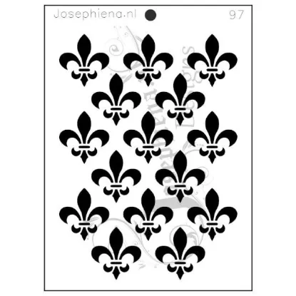 Afbeeldingen van Fleur de lis - Josephiena's stencil A5 - A5S097