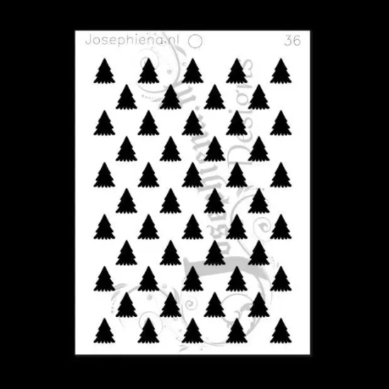 Afbeeldingen van kerstbomen - stencil - A5S036