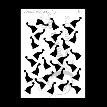 Afbeeldingen van kerstmutsen - stencil - A5S035
