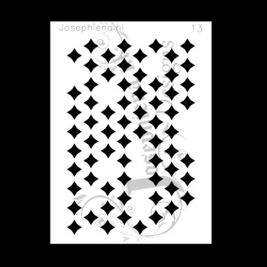 Afbeeldingen van Patroon 13 - stencil - A5S013
