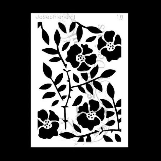 Afbeeldingen van Rozen - stencil - A5S018