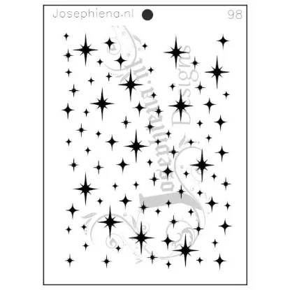 Afbeeldingen van Sterren nacht - Josephiena's stencil A5 - A5S098