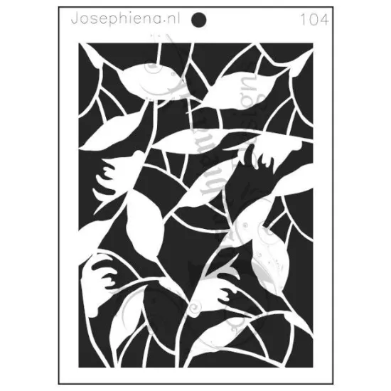 Afbeeldingen van Swamp leaves - Josephiena's stencil A5 - A5S104