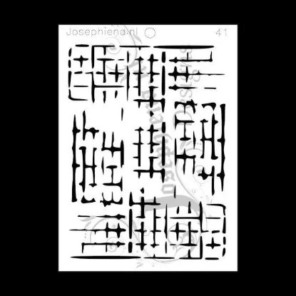 Afbeeldingen van Versleten raster - Josephiena's stencil A5 - A5S041