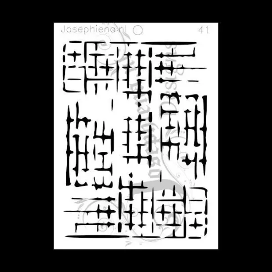 Afbeeldingen van Versleten raster - Josephiena's stencil A5 - A5S041