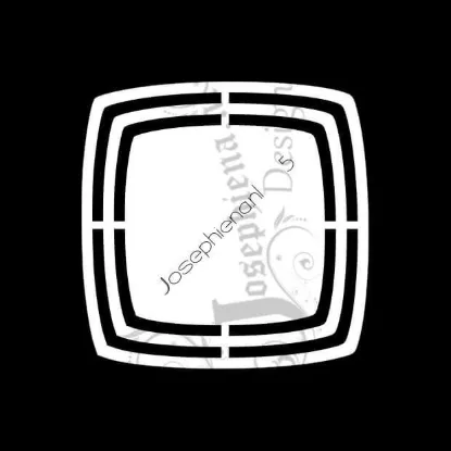 Afbeeldingen van Gebogen vierkant - Kaart-sjabloon - Josephiena`s Design - C5