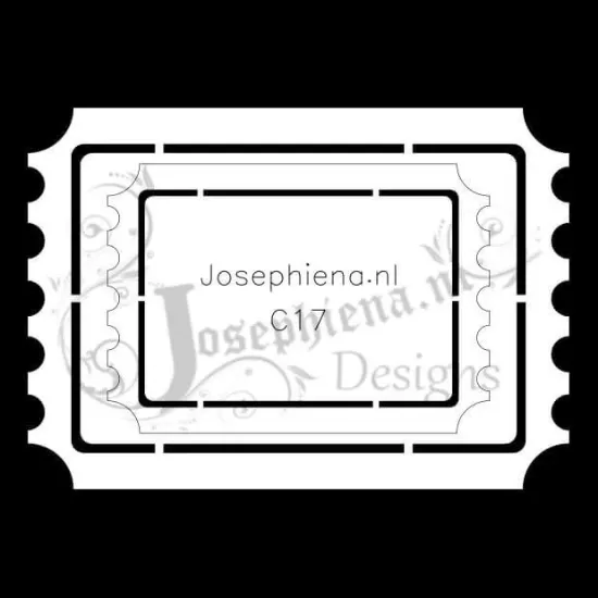 Afbeeldingen van Ticket - Kaart-sjabloon - Josephiena`s Design - C17