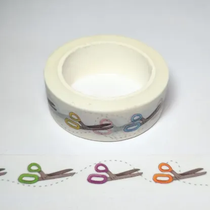 Afbeeldingen van Gummiapans Washi tape- Schaar