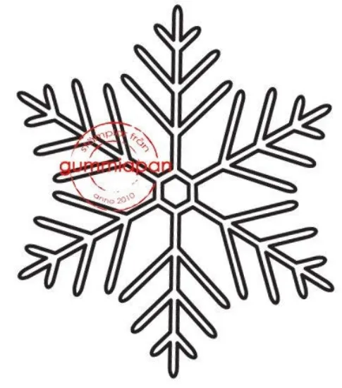 Afbeeldingen van Snowflake #M - stempel