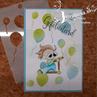 Picture of Hot air balloon - stamp - Gummiapan