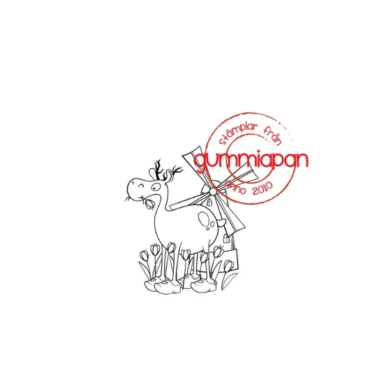 Afbeeldingen van Tulpen rendier   - stempel - Gummiapan