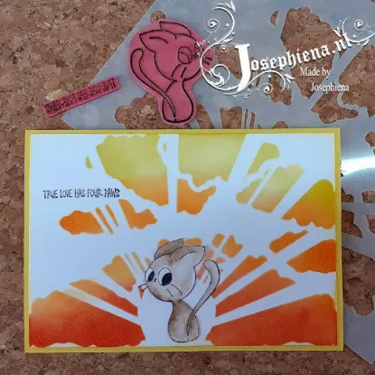 Afbeeldingen van Kitty Kat van achteren - stempel