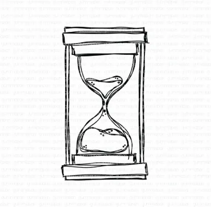 Afbeeldingen van Doodled Zandloper - stempel - Gummiapan