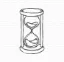 Picture of Doodled Zandloper - stempel - Gummiapan