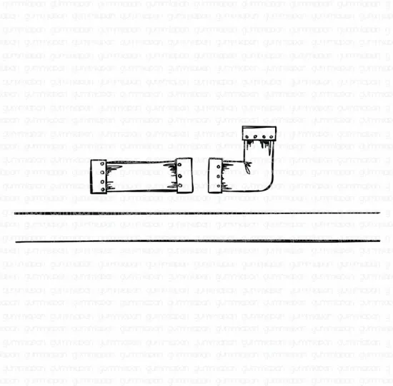 Afbeeldingen van Doodled Pipes - stempel - Gummiapan