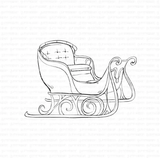 Afbeeldingen van Kerstslee - stempel - Gummiapan