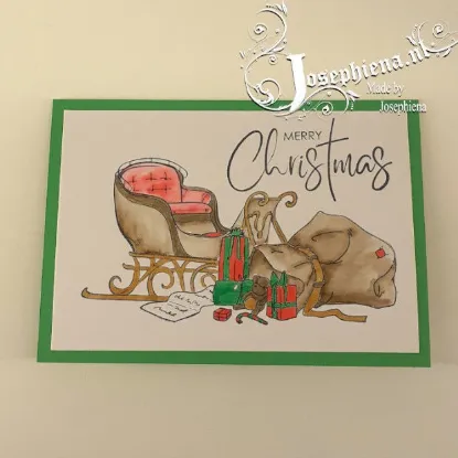 Afbeeldingen van Tas van de kerstman - stempel - Gummiapan