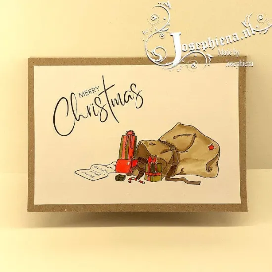 Afbeeldingen van Tas van de kerstman - stempel - Gummiapan